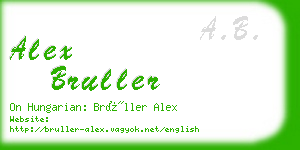 alex bruller business card